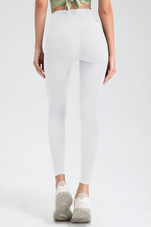 Wide Waistband High Waist Sport Leggings - FitFemme.Shop