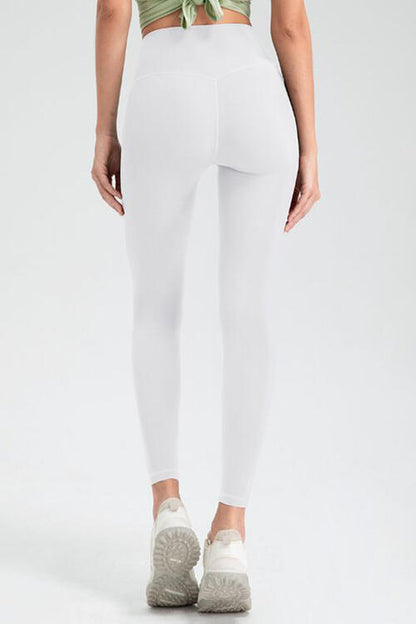 Wide Waistband High Waist Sport Leggings - FitFemme.Shop
