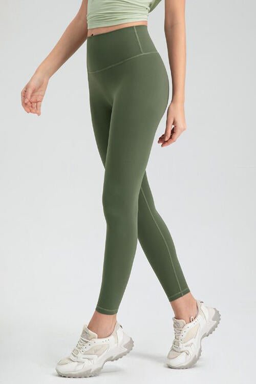 Wide Waistband High Waist Sport Leggings - FitFemme.Shop