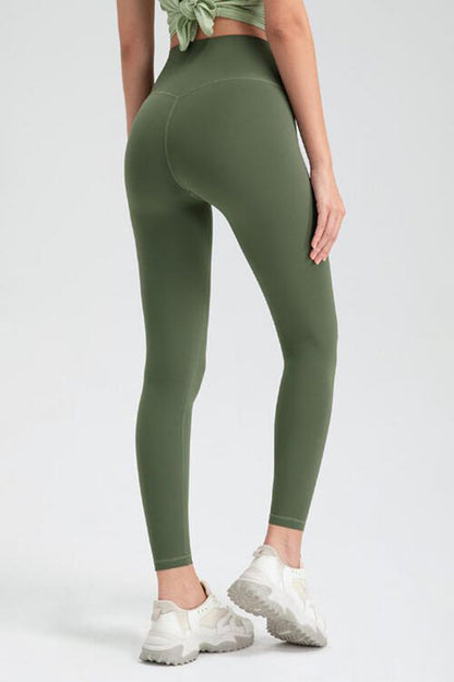 Wide Waistband High Waist Sport Leggings - FitFemme.Shop
