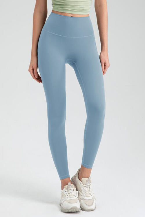 Wide Waistband High Waist Sport Leggings - FitFemme.Shop