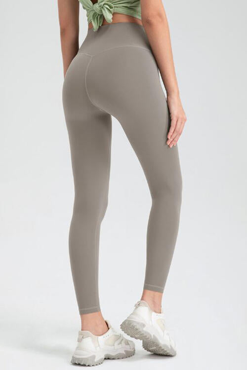 Wide Waistband High Waist Sport Leggings - FitFemme.Shop