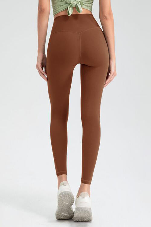Wide Waistband High Waist Sport Leggings - FitFemme.Shop