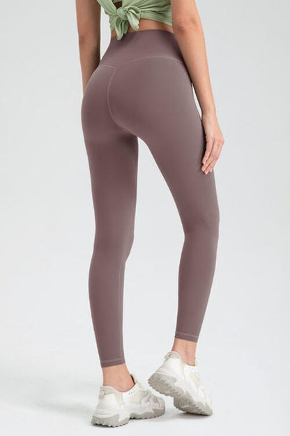 Wide Waistband High Waist Sport Leggings - FitFemme.Shop