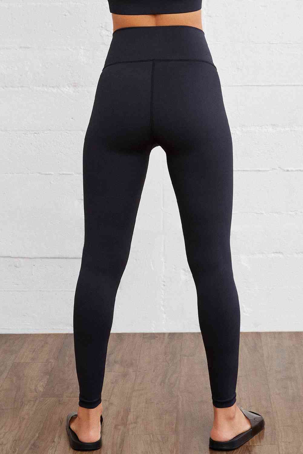 Wide Waistband Slim Fit Sports Pants - FitFemme.Shop