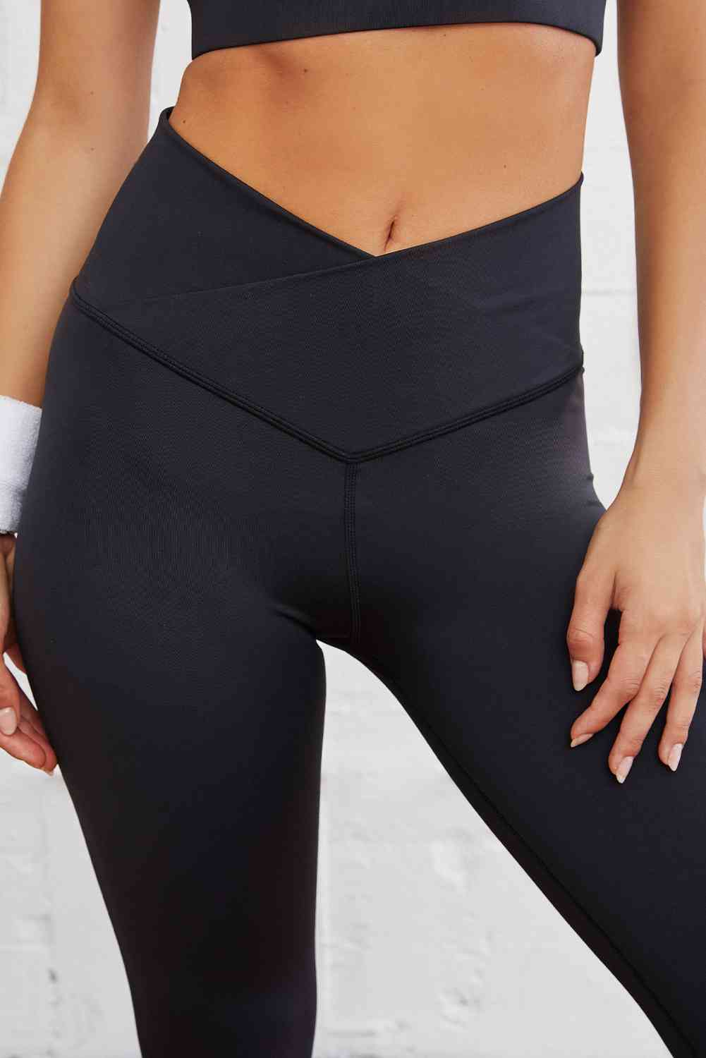 Wide Waistband Slim Fit Sports Pants - FitFemme.Shop