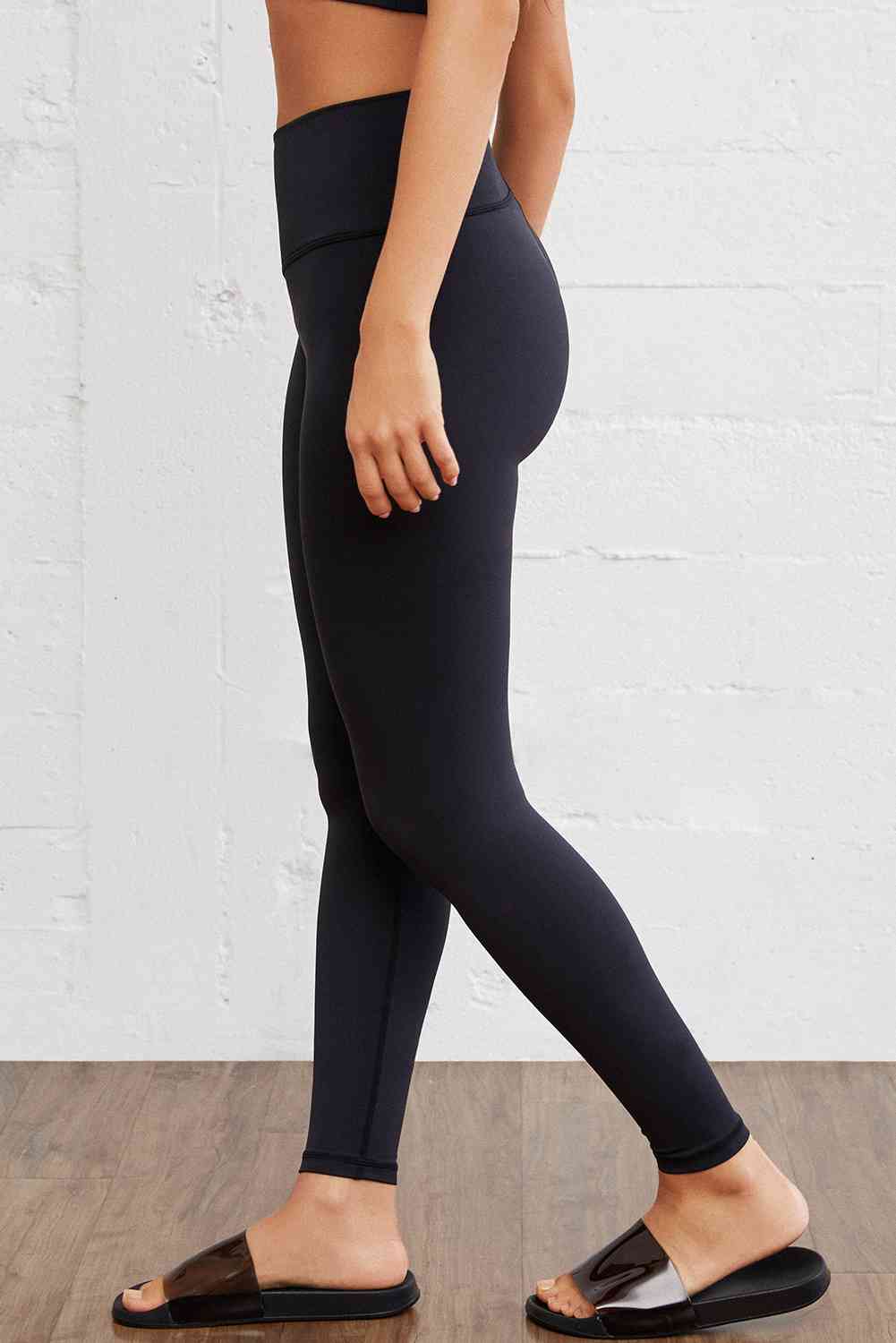 Wide Waistband Slim Fit Sports Pants - FitFemme.Shop