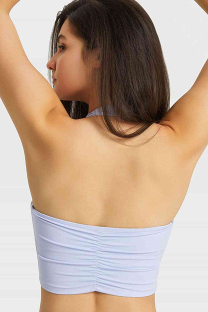 Millennia Breathable Halter Neck Sports Bra - FitFemme.Shop