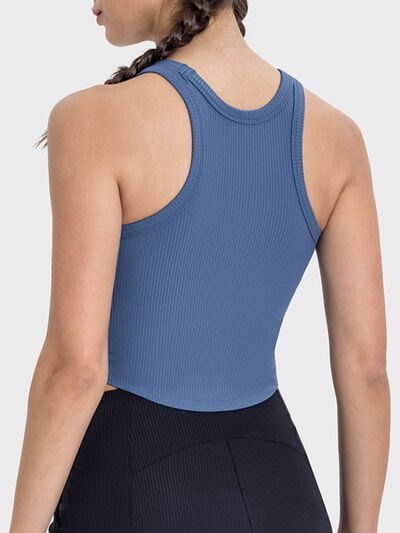 Millennia Round Neck Racerback Active Tank - FitFemme.Shop