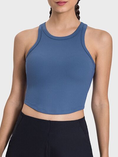 Millennia Round Neck Racerback Active Tank - FitFemme.Shop