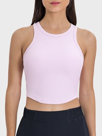Millennia Round Neck Racerback Active Tank - FitFemme.Shop