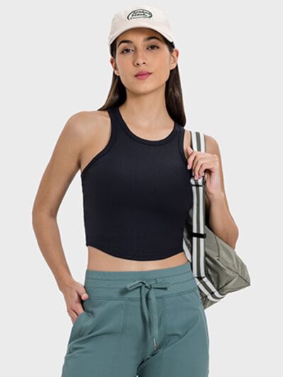 Millennia Round Neck Racerback Active Tank - FitFemme.Shop