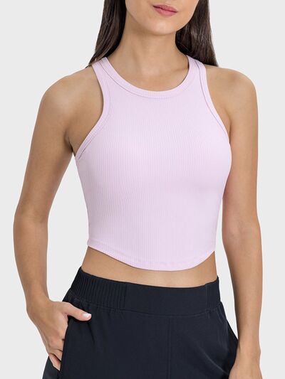 Millennia Round Neck Racerback Active Tank - FitFemme.Shop