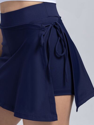 High Waist Active Skort with Pockets - FitFemme.Shop