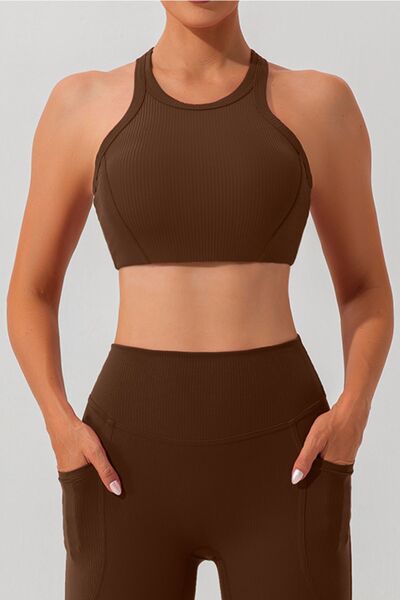 Round Neck Racerback Active Tank - FitFemme.Shop