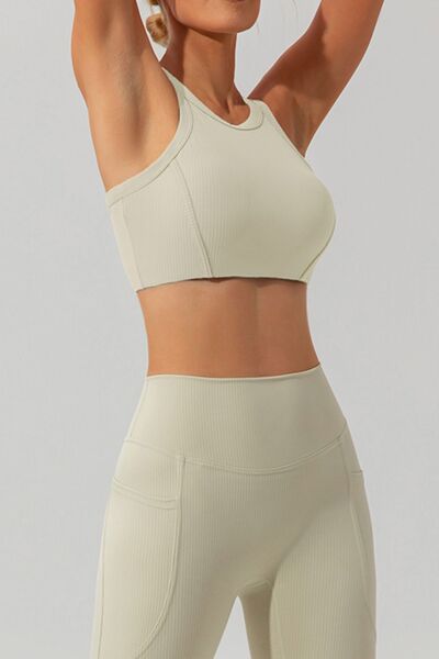 Round Neck Racerback Active Tank - FitFemme.Shop