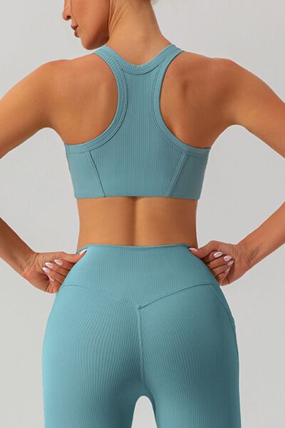 Round Neck Racerback Active Tank - FitFemme.Shop