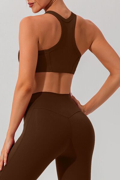 Round Neck Racerback Active Tank - FitFemme.Shop