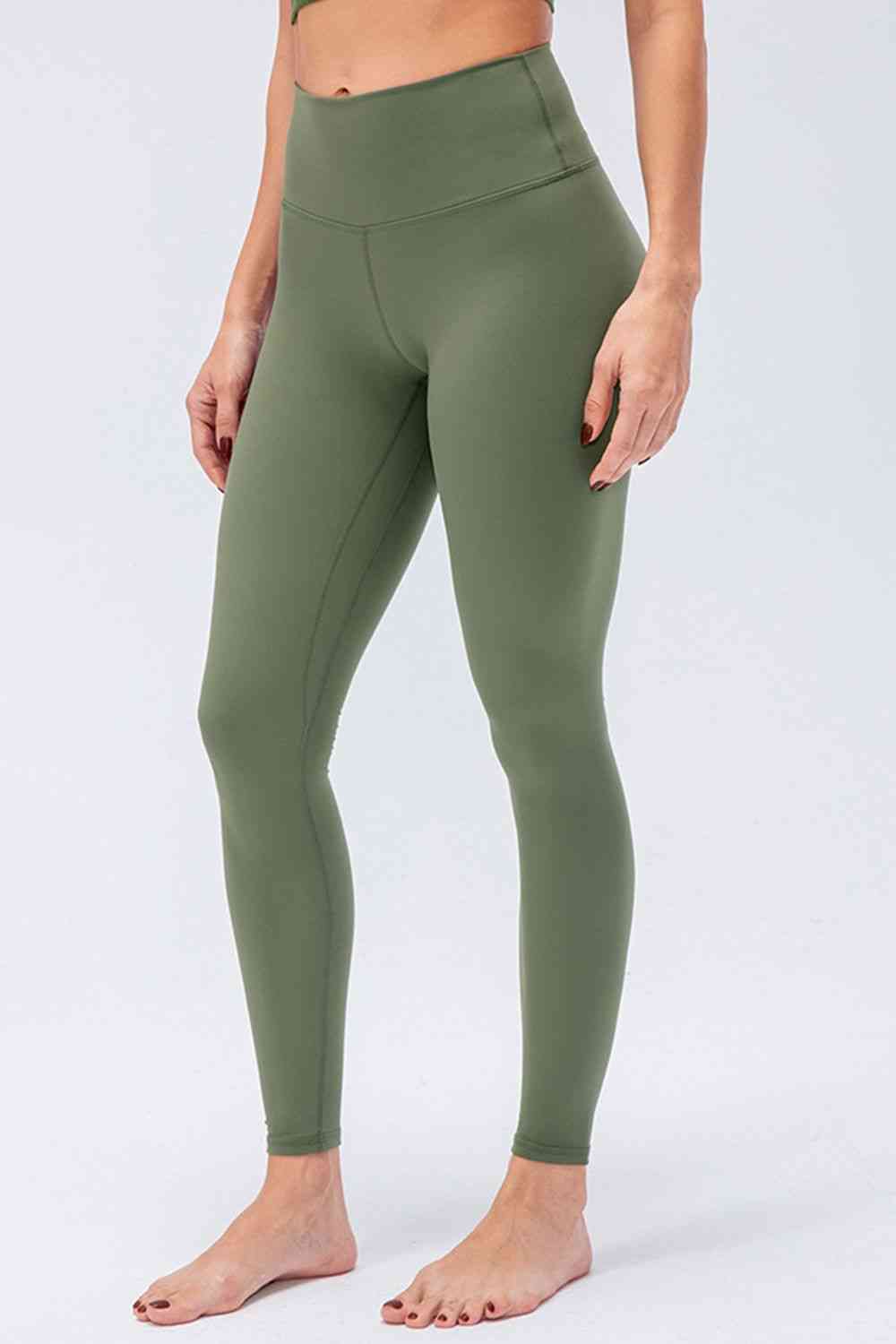 Wide Waistband Slim Fit Active Leggings - FitFemme.Shop