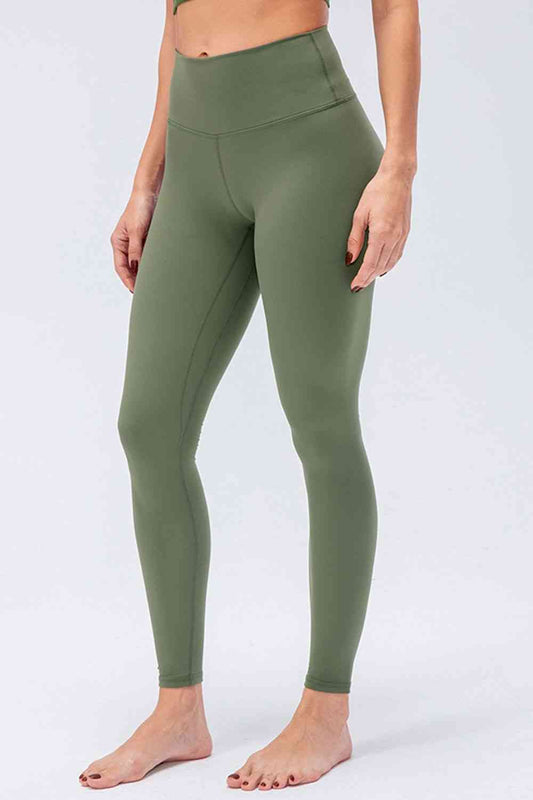 Wide Waistband Slim Fit Active Leggings - FitFemme.Shop