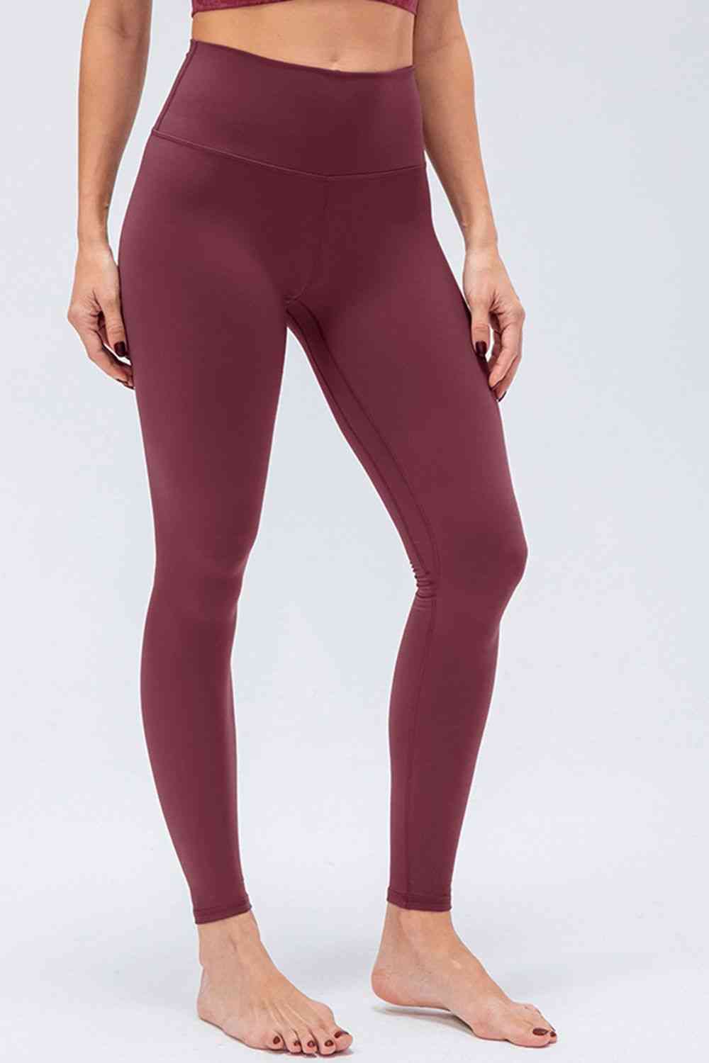 Wide Waistband Slim Fit Active Leggings - FitFemme.Shop