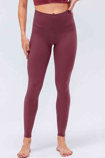Wide Waistband Slim Fit Active Leggings - FitFemme.Shop