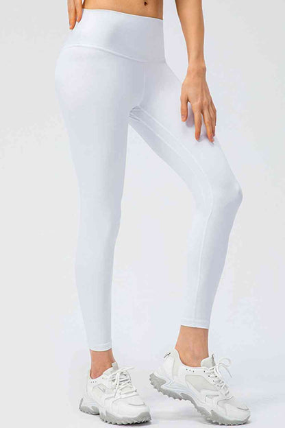 Wide Waistband Slim Fit Active Leggings - FitFemme.Shop