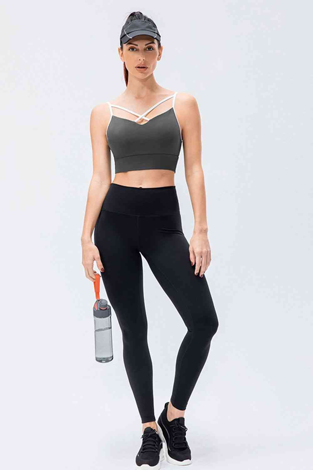 Wide Waistband Slim Fit Active Leggings - FitFemme.Shop