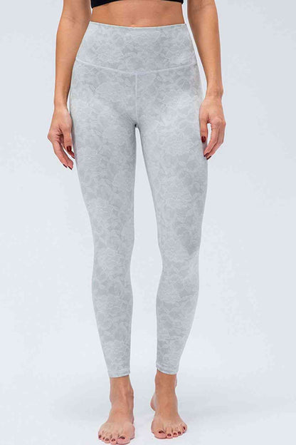 Wide Waistband Slim Fit Active Leggings - FitFemme.Shop