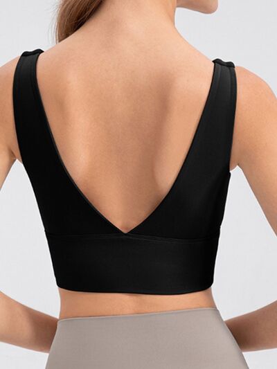 Scoop Neck Wide Strap Active Tank - FitFemme.Shop