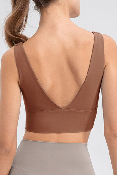 Scoop Neck Wide Strap Active Tank - FitFemme.Shop