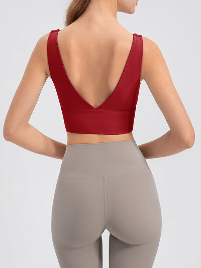 Scoop Neck Wide Strap Active Tank - FitFemme.Shop