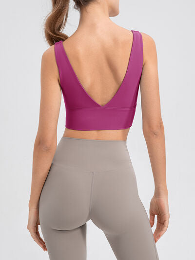 Scoop Neck Wide Strap Active Tank - FitFemme.Shop