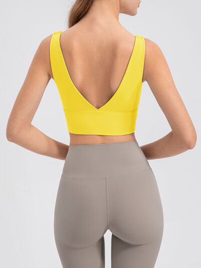Scoop Neck Wide Strap Active Tank - FitFemme.Shop