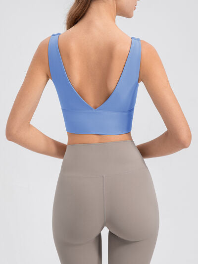 Scoop Neck Wide Strap Active Tank - FitFemme.Shop