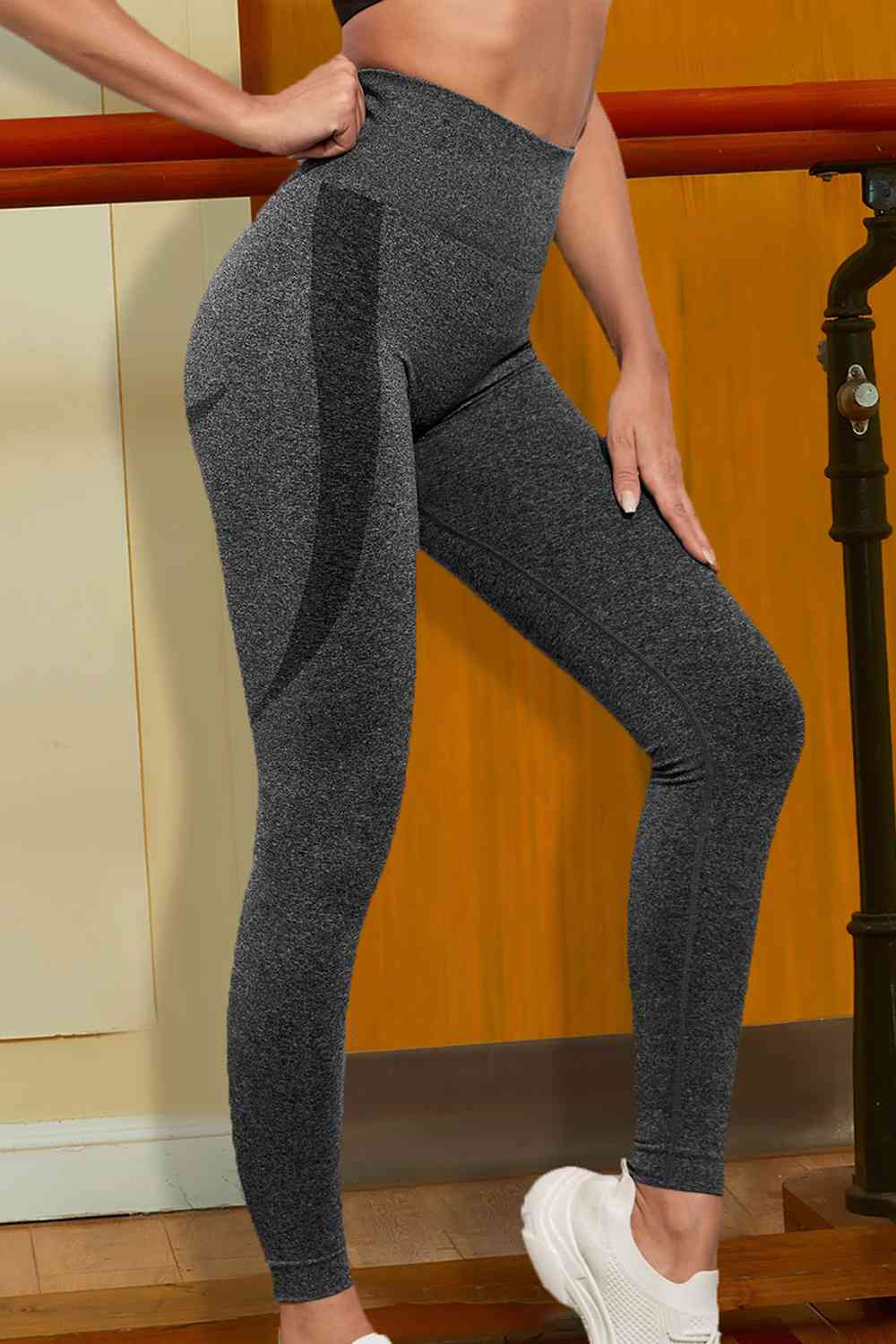 Wide Waistband Sports Leggings - FitFemme.Shop