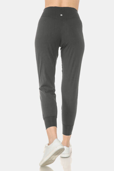Leggings Depot Wide Waistband Slim Active Joggers - FitFemme.Shop
