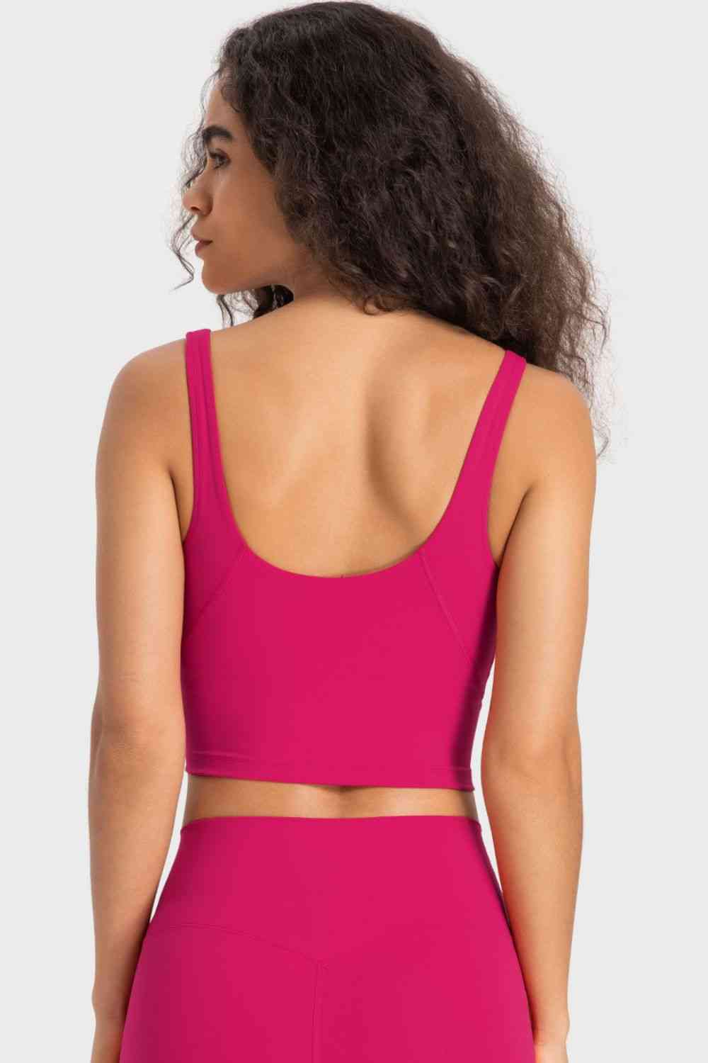 Millennia Deep V-Neck Crop Sports Bra - FitFemme.Shop