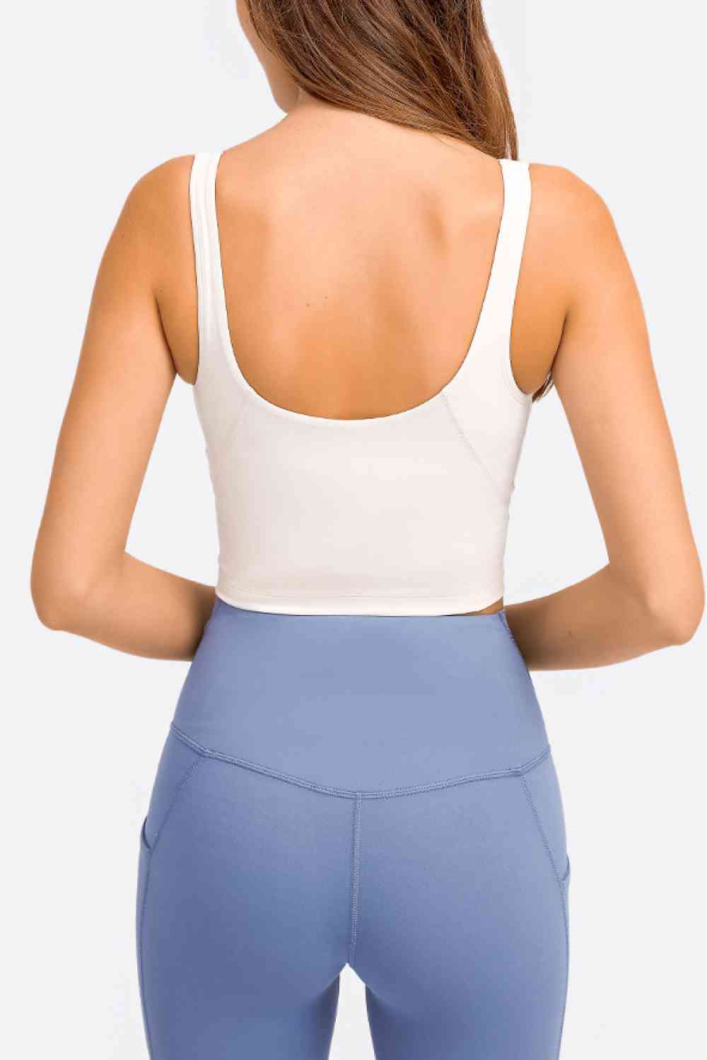 Millennia Deep V-Neck Crop Sports Bra - FitFemme.Shop