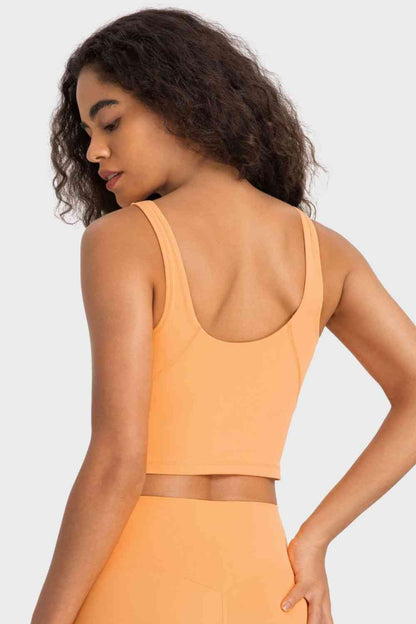 Millennia Deep V-Neck Crop Sports Bra - FitFemme.Shop