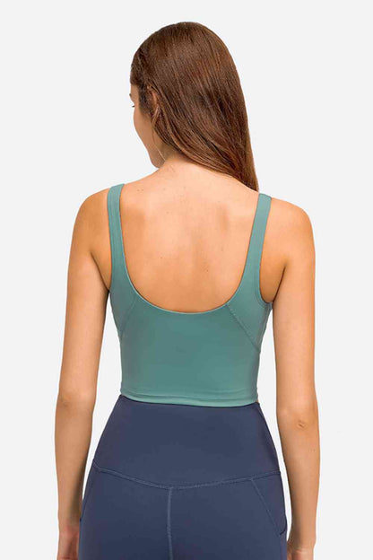 Millennia Deep V-Neck Crop Sports Bra - FitFemme.Shop