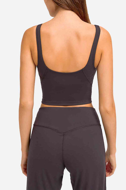 Millennia Deep V-Neck Crop Sports Bra - FitFemme.Shop
