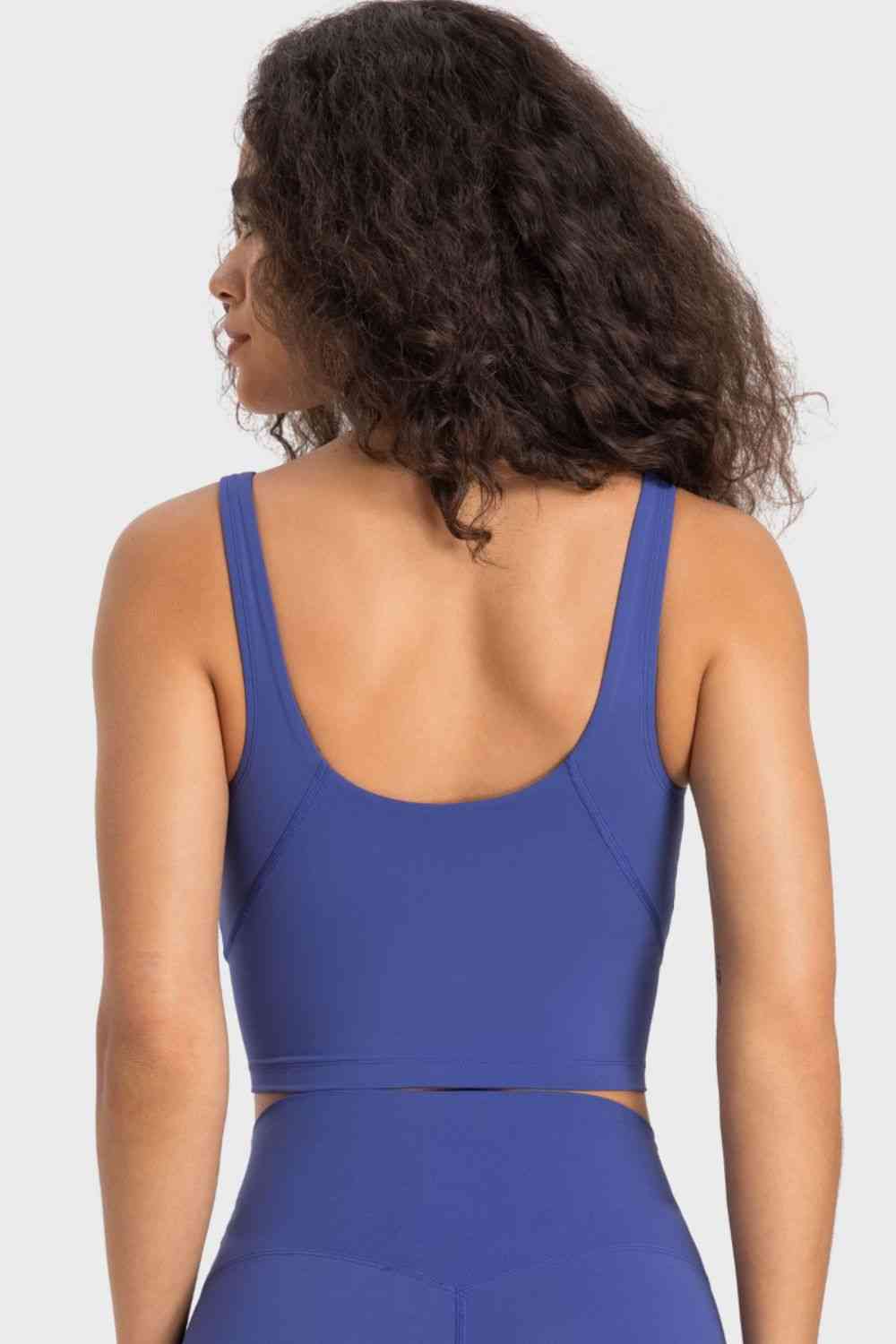 Millennia Deep V-Neck Crop Sports Bra - FitFemme.Shop