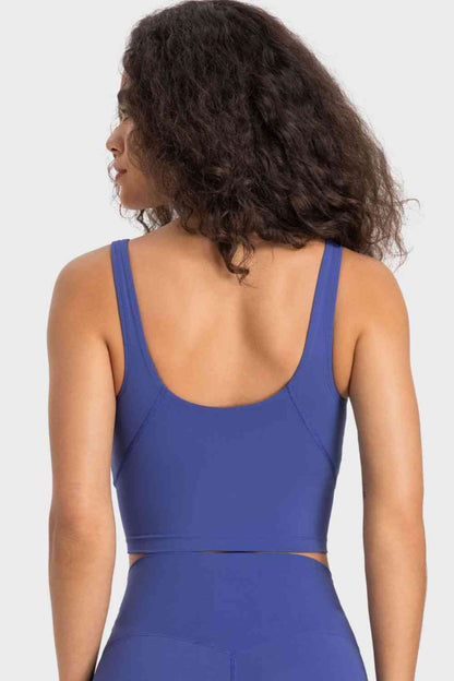 Millennia Deep V-Neck Crop Sports Bra - FitFemme.Shop