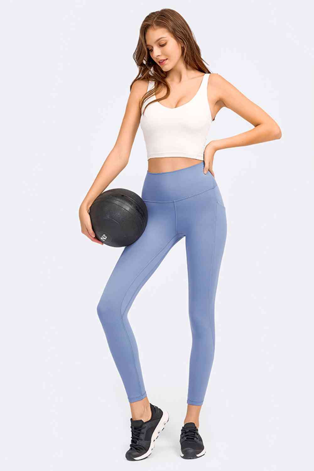 Millennia Deep V-Neck Crop Sports Bra - FitFemme.Shop