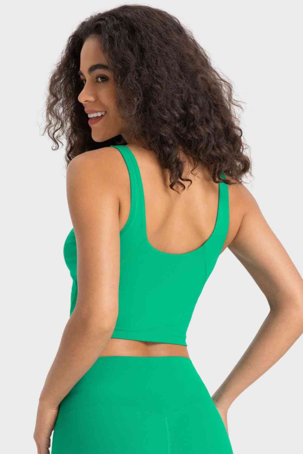 Millennia Deep V-Neck Crop Sports Bra - FitFemme.Shop