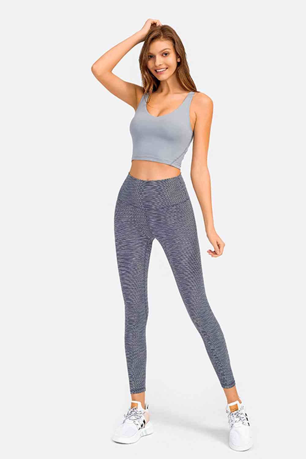Millennia Deep V-Neck Crop Sports Bra - FitFemme.Shop