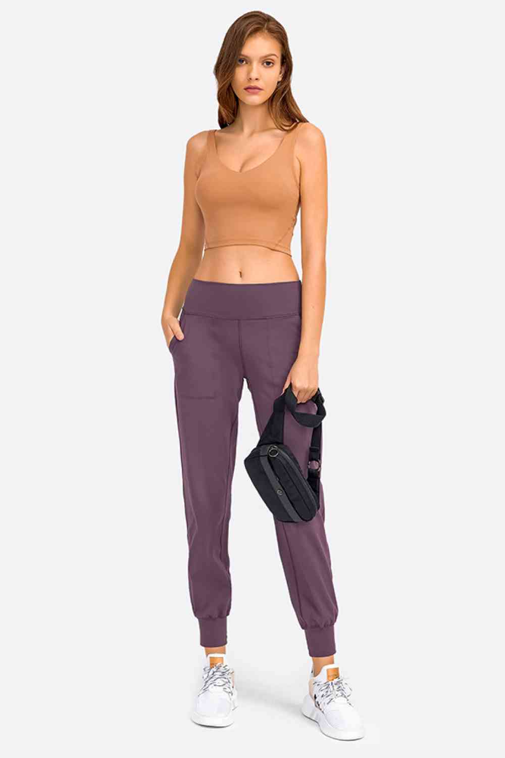 Millennia Deep V-Neck Crop Sports Bra - FitFemme.Shop