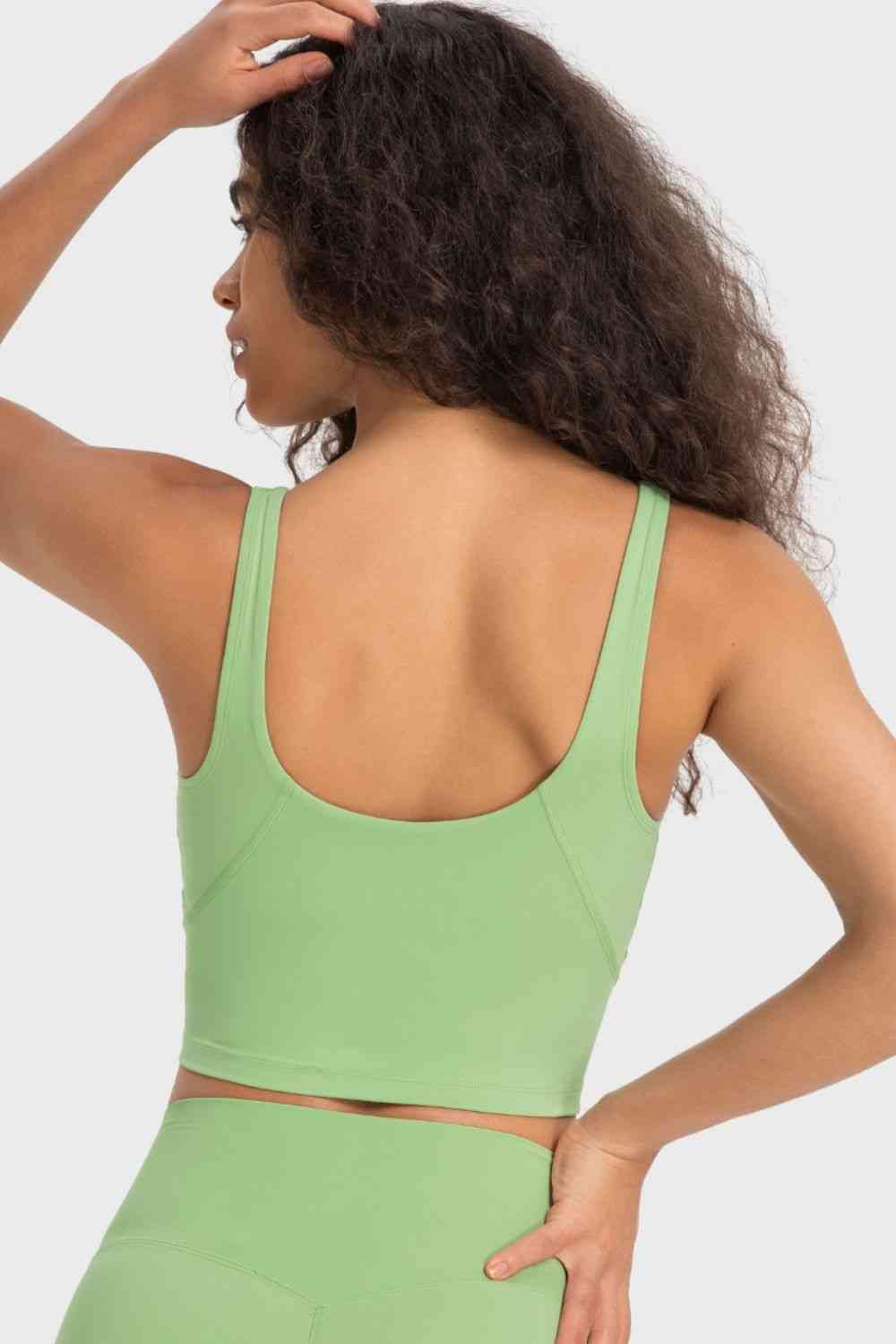 Millennia Deep V-Neck Crop Sports Bra - FitFemme.Shop