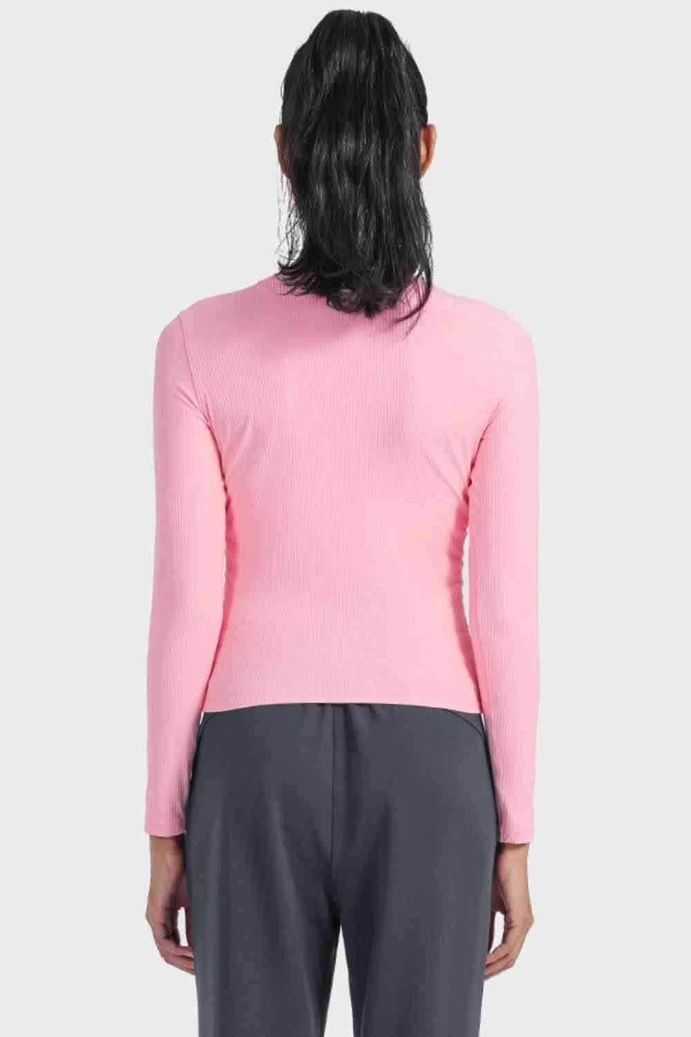Millennia Round Neck Long Sleeve Sports Top - FitFemme.Shop